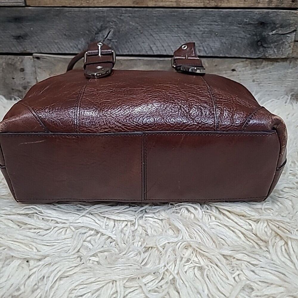 Vintage Western Buckle Shoulder Bag Brown Wilsons Leather - Picture 6 of 11
